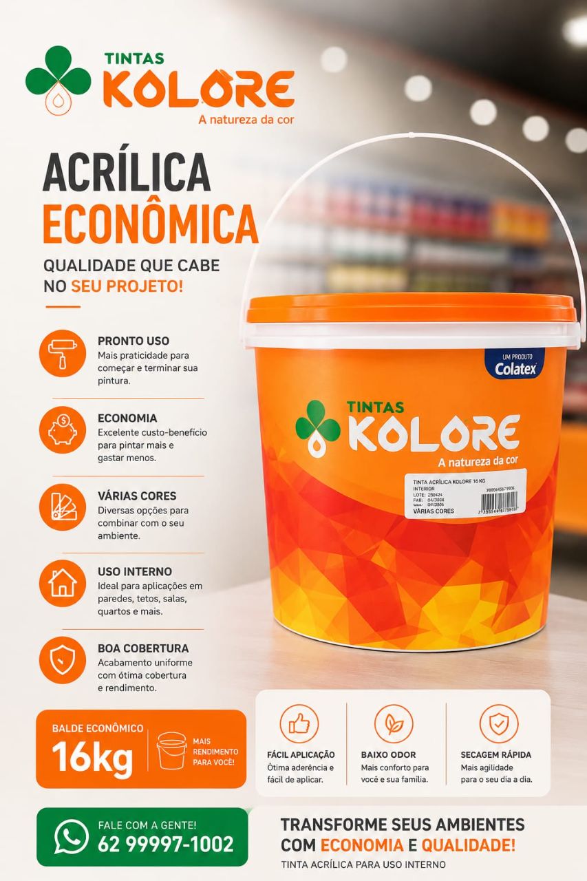Kolore Tinta Acrílica Econômica 16kg