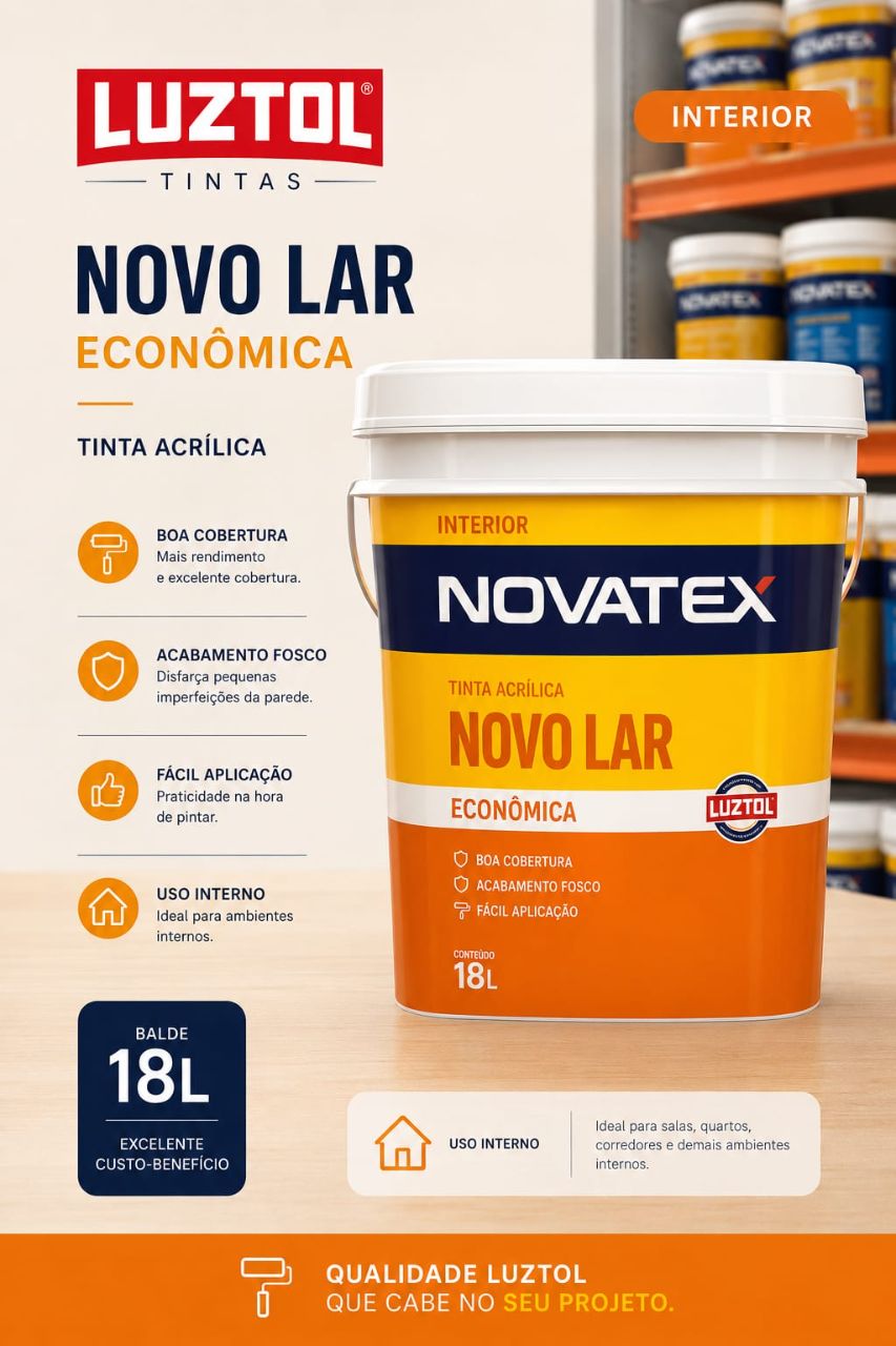 Luztol Novatex Novo Lar Econômica 18L