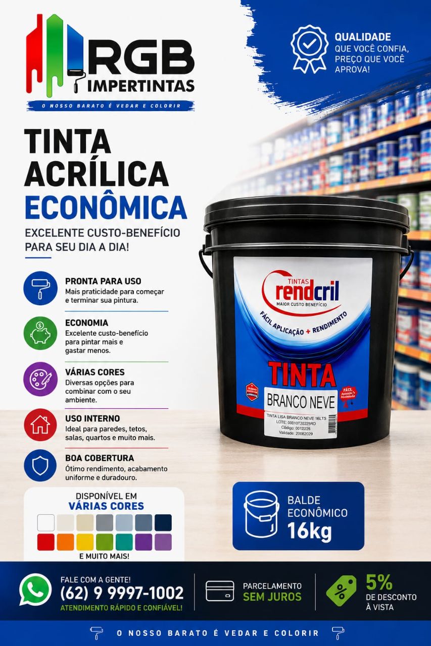 Rendcril Tinta Acrílica Econômica 16L