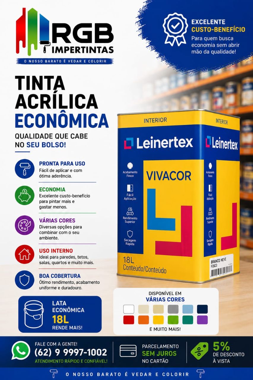 Leinertex Vivacor Tinta Acrílica 18L