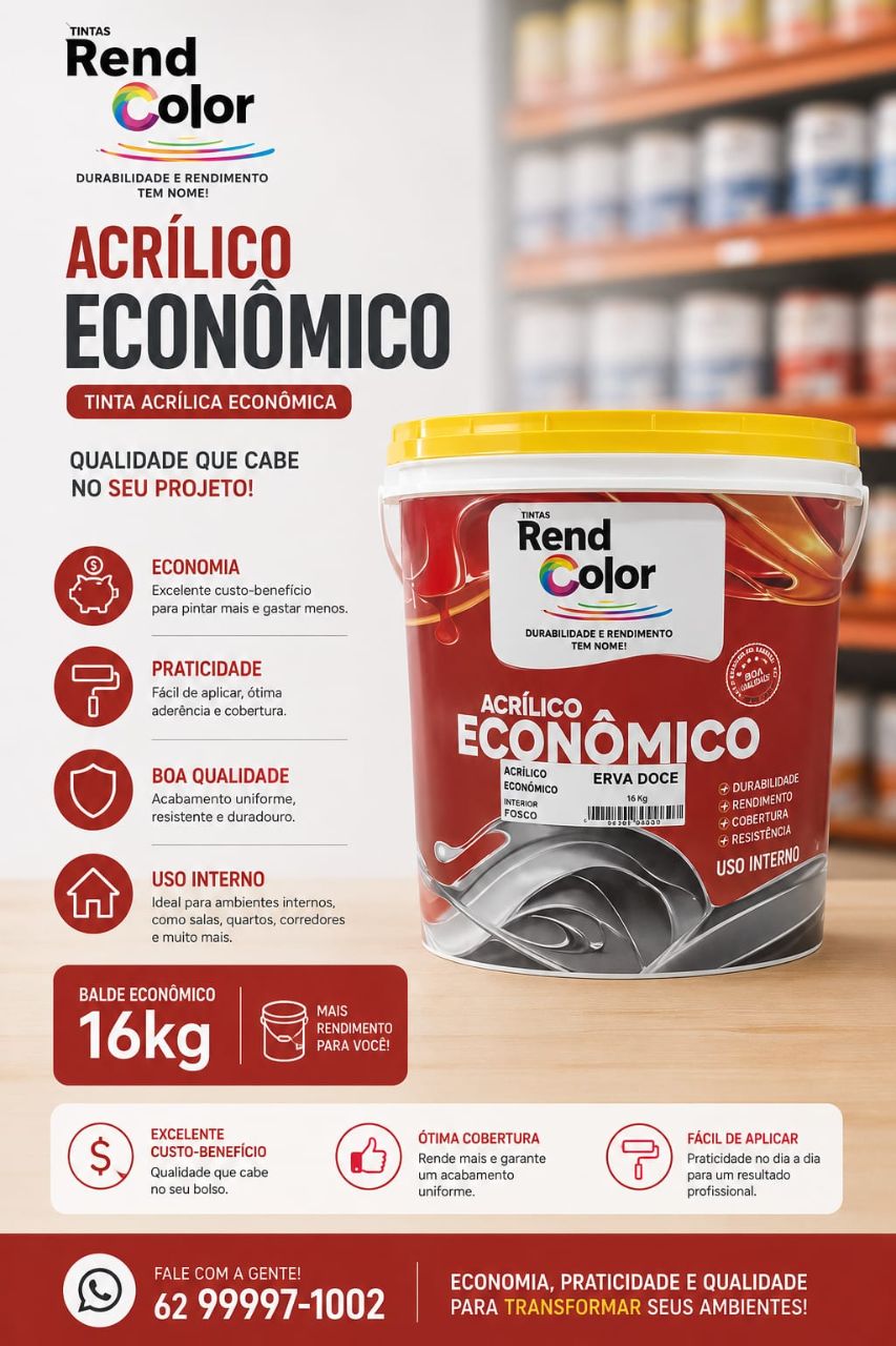 RendColor Acrílico Econômico 16kg